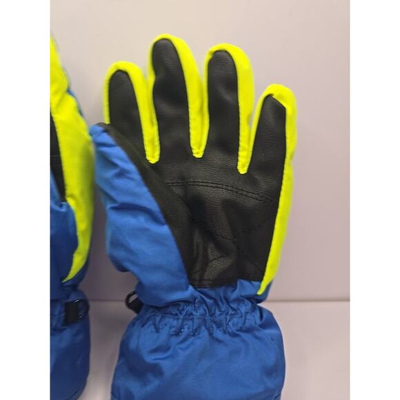 Marsnow Childrens Nylon Gloves Fleece Lined Blue,Black, And Yellow - Picture 4 of 5